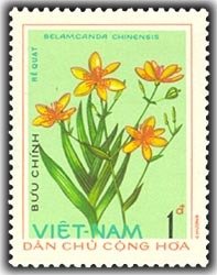 Stamp, Belamcanda chinensis, Vietnam,  , Flowers