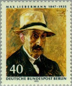 Stamp, Max Liebermann (1847-1935), Berlin,  , Famous People, Commemoration, Paintings, Painters
