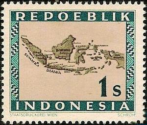 Stamp, Map, Indonesia,  , Maps