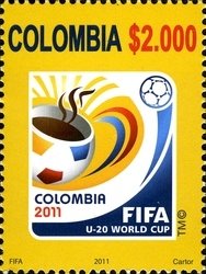 Stamp, Sport (Sporting events) Sport (Soccer), Colombia,  , Football (Soccer)