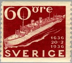 Stamp, Post Office, Sweden,  , Passenger-ships, Ships, Vehicles, Postal Services, Postal Traffic, Mailboats, Anniversaries and Jubilees