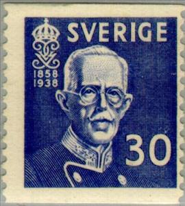Stamp, King Gustav V, Sweden,  , Heads of State, Kings