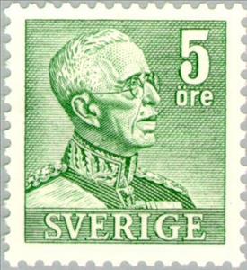 Stamp, King Gustav V, Sweden,  , Heads of State, Kings