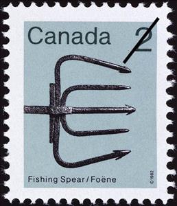 Stamp, Fishing spear, Canada,  , Fishery