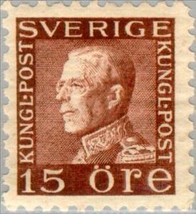 Stamp, King Gustaf V, Sweden,  , Heads of State, Kings