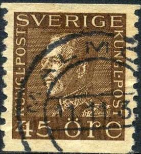 Stamp, King Gustaf V, Sweden,  , Heads of State, Kings