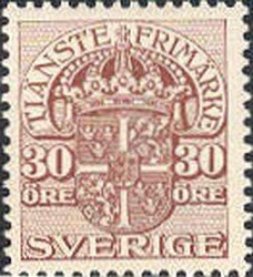 Stamp, Service, small format, Sweden,  , Heraldic Animals, Coats of Arms