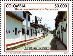 Stamp, Architecture (Classical), Colombia,  
