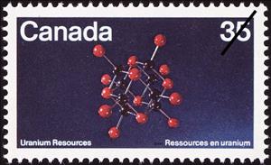 Stamp,  Uranium Molecular Structure, Canada,  