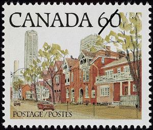 Stamp, Ontario City Street Scene, Canada,  