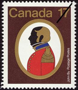 Stamp, Lt. Colonel John By (military engineer), Canada,  