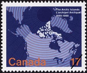 Stamp, Map of Arctic Islands, Canada,  , Maps, Islands