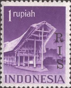 Stamp, Temples and Buildings- Toraja House, Indonesia,  