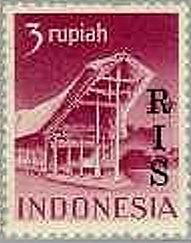 Stamp, Temples and Buildings- Toraja House, Indonesia,  
