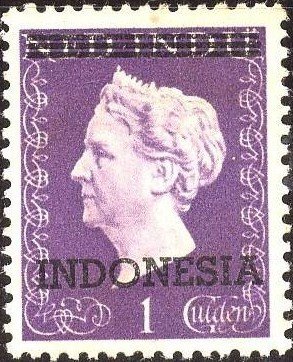 Stamp, Queen Wilhelmina, Indonesia,  , Heads of State, Queens