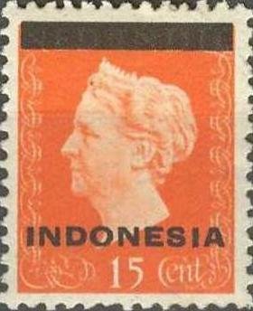 Stamp, Queen Wilhelmina, Indonesia,  , Heads of State, Queens