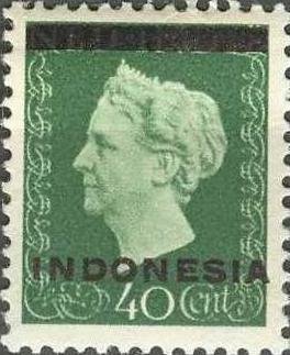 Stamp, Queen Wilhelmina, Indonesia,  , Heads of State, Queens