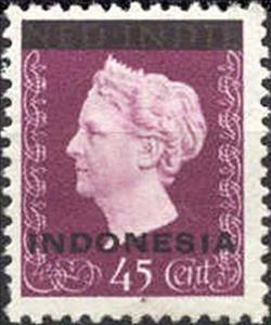 Stamp, Queen Wilhelmina, Indonesia,  , Heads of State, Queens
