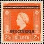 Stamp, Queen Wilhelmina, Indonesia,  , Heads of State, Queens