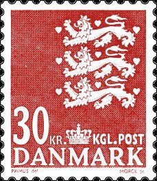 Stamp, Leo, Denmark,  , Heraldic Animals, Coats of Arms