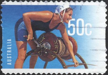 Female Lifeguard With Reel