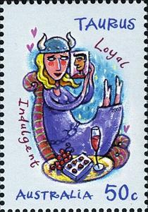 Stamp, Taurus, Australia,  , Zodiac