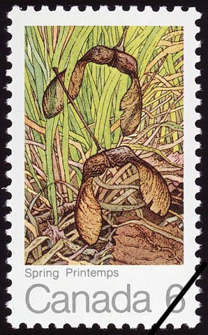 Stamp, Spring, Canada,  , Spring, Plants (Flora)