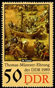 Stamp, The lutheran Strebkatz, Germany, Democratic Republic,  