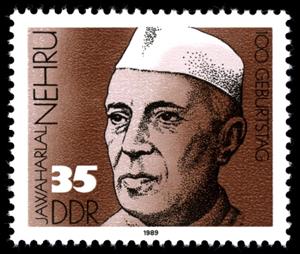 Stamp, Nehru, Germany, Democratic Republic,  