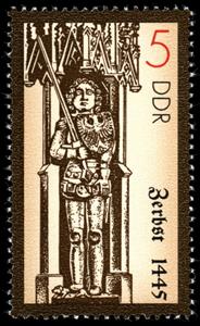 Stamp, Zerbst (1445), Germany, Democratic Republic,  