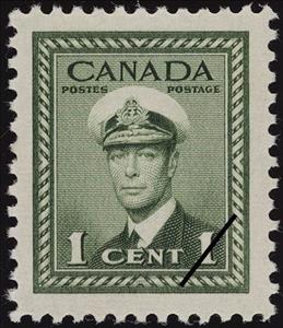 Stamp, King George VI in naval uniform, Canada,  , Royalty, Kings