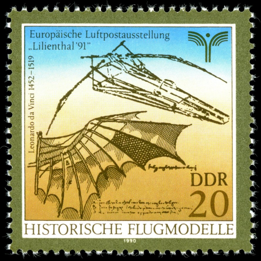 Draft swing-wing aircraft by Leonardo da Vinci