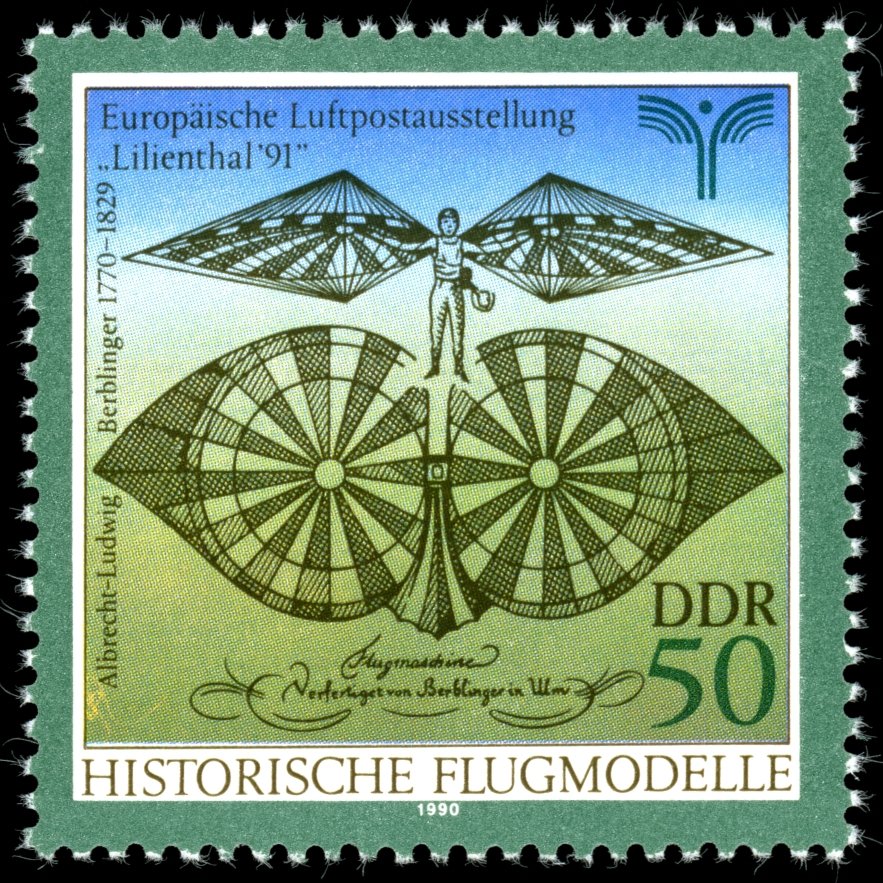 Swing-wing aircraft by Albrecht-Ludwig Berblinger