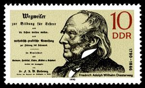 Stamp, Friedrich Adolph Wilhelm Diesterweg (1790-1866), Germany, Democratic Republic,  