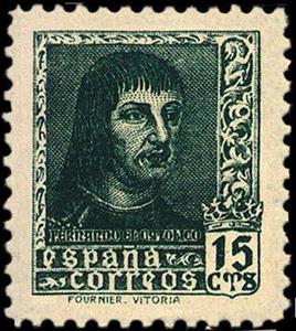 Stamp, Ferdinand the Catholic, Spain,  , Royalty, Kings