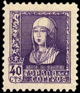 Stamp, Isabel the Catholic, Spain,  , Queens