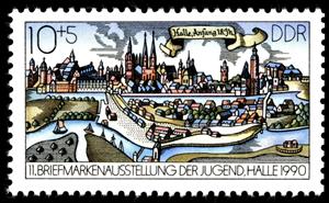 Stamp, Halle (early 18th century), Germany, Democratic Republic,  