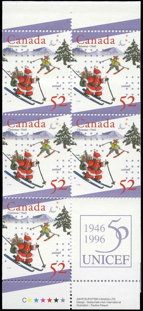 Santa and elf Skiing