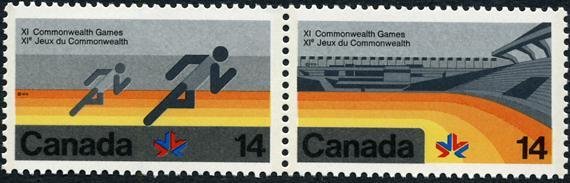 Se-tenant, XI Commonwealth Games, Canada,  