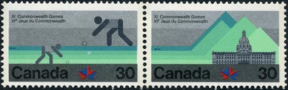 Se-tenant, XI Commonwealth Games, Canada,  