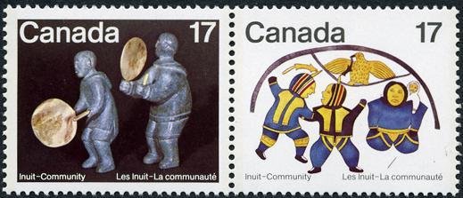 Se-tenant, The Dance / Inuit Drum Dance, Canada,  , Music, Dance
