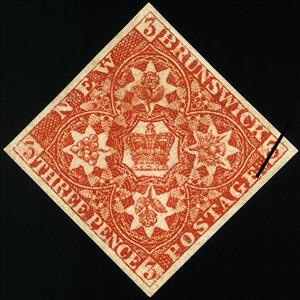Stamp, Crown and flowers emblematic, Canada,  