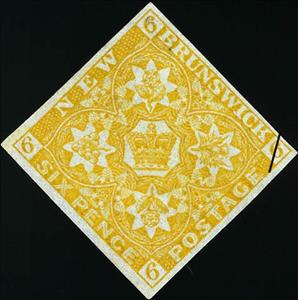 Stamp, Crown and flowers emblematic, Canada,  
