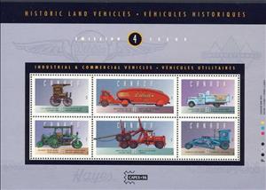 Souvenir Sheet, Historic Industrial & Commercial Vehicles, Canada,  