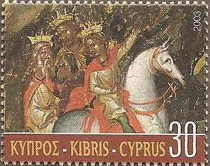 Stamp, Three Wise Men, Cyprus,  , Christmas, Horses