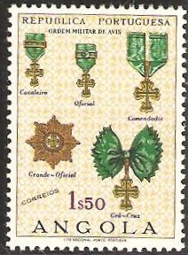 Stamp, Military Order Avis, Angola,  