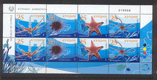 Mini Sheet, Echinodermata of Cyprus, Cyprus,  , Sea Life