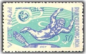 Stamp, A. Leonov In Space, Vietnam,  