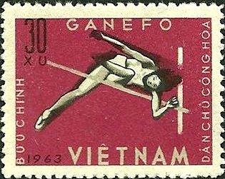 Stamp, Highjump, Vietnam,  , Sport, High Jump