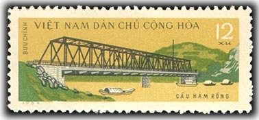 Stamp, Ham Rong Bridge, Vietnam,  